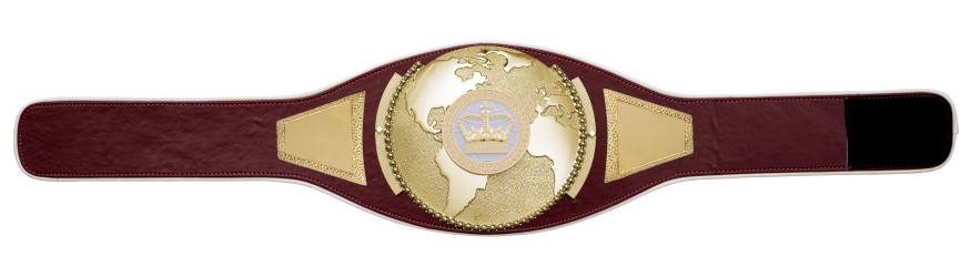 CHAMPIONSHIP BELT PROGLOBE/G/WHTGEMG - AVAILABLE IN 6+ COLOURS
